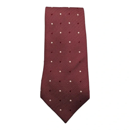 TM Lewin Deep Red & Beige Wedding formal Neck tie  Silk Tie