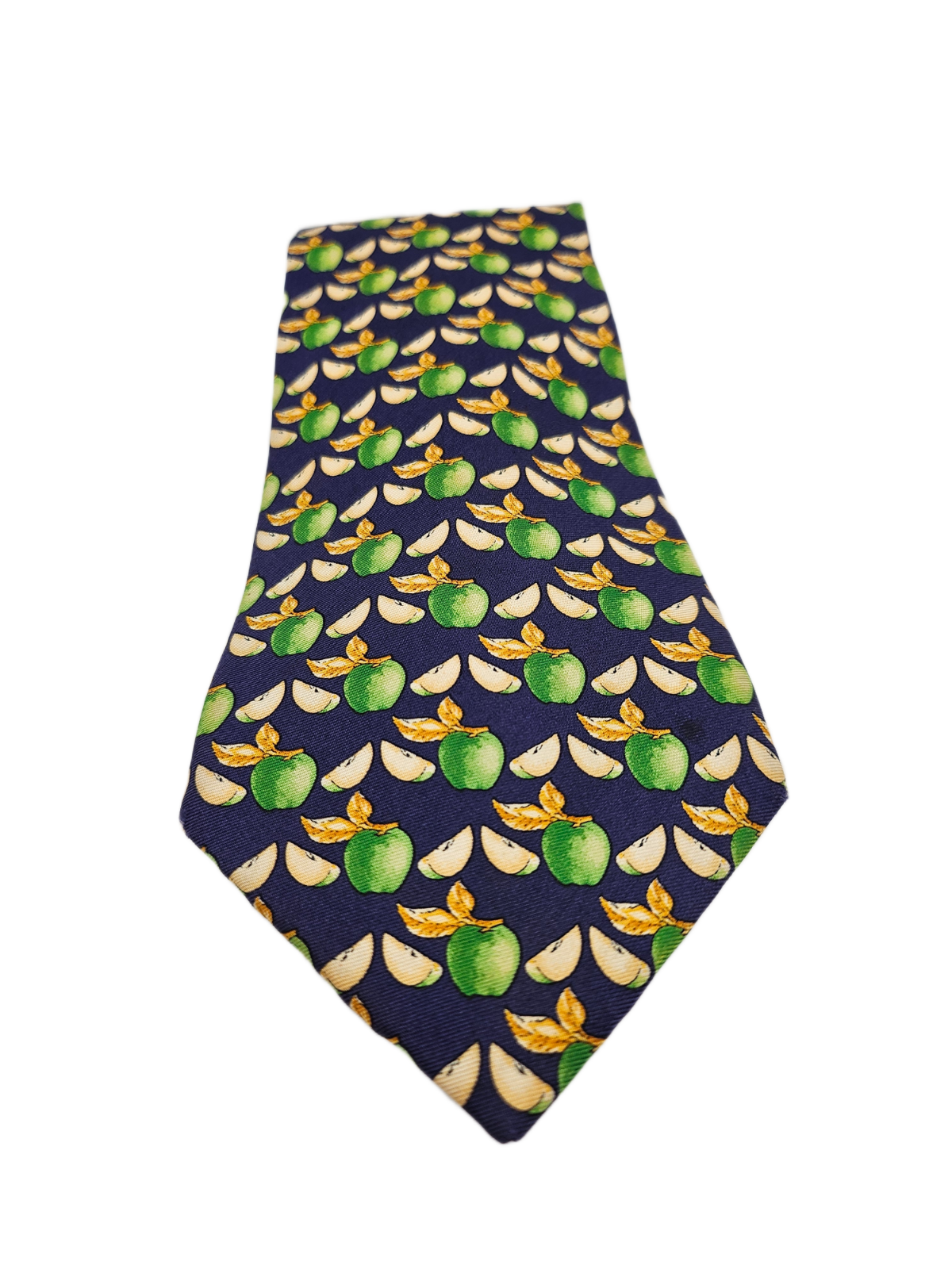 Thomas Pink Blue Green Leaves Acorns Silk Tie