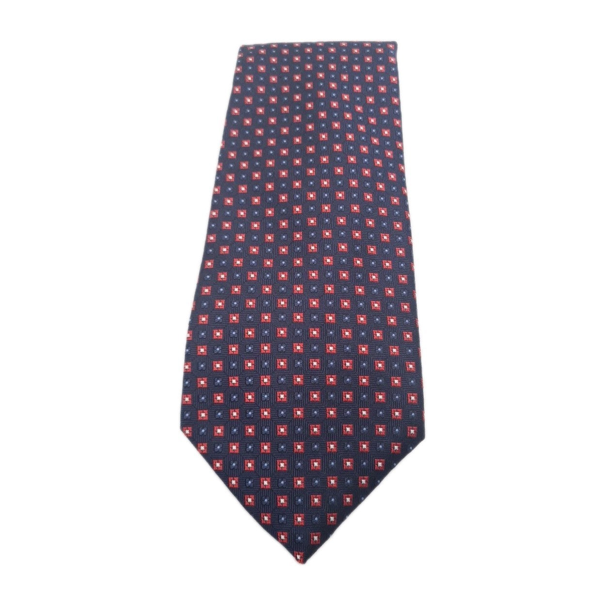 Brooks Brothers Blue Geometric Mens Silk Tie Classic Designer Necktie Geometric Vintage Mens Tie UK BX8