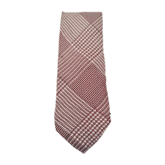 Red Italian Vintage Geometric Pattern Silk Tie | Designer Mens Tie UK Geometric Vintage Mens Tie UK BX14