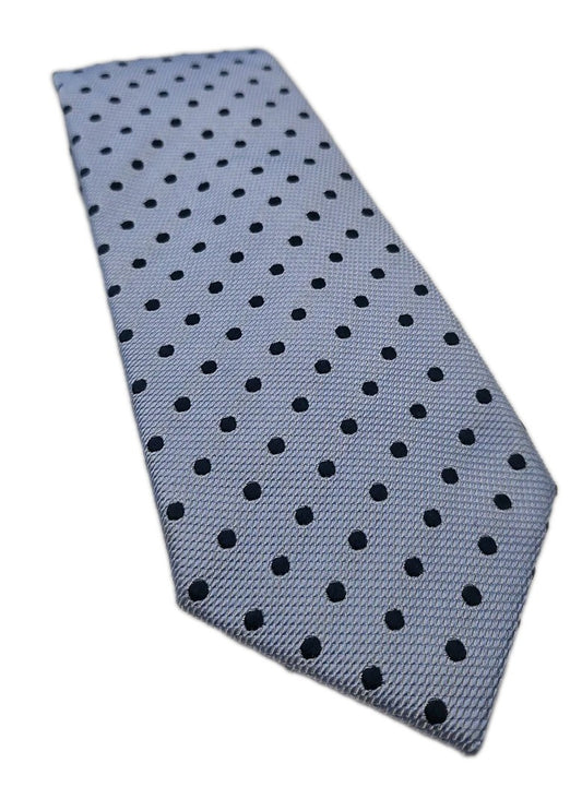 Van Buck Blue Spotty Mens Silk Tie Wedding Formal Neck Tie BX15