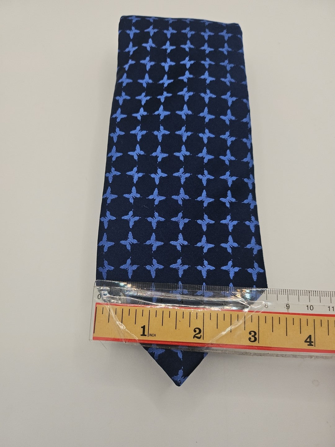 M & S Blue Cross Pattern Mens Silk Tie Wedding Formal Neck Tie BX15