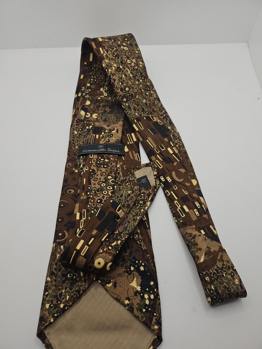 Ermenegildo Zegna Vintage Print Mens Silk Tie Wedding Formal Neck Tie BX18