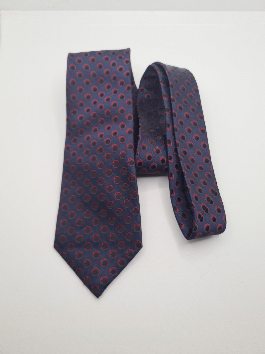 Chester Barrie Blue Circle Pattern Mens Silk Tie Classic Designer Necktie Vintage Mens Tie UK BX12