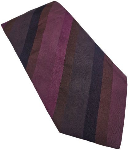 Hugo Boss Purple Striped Silk Tie